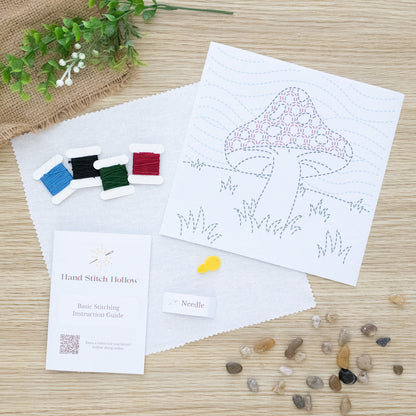 Woodland Sprout - Beginner Sashiko-Inspired Embroidery Kit